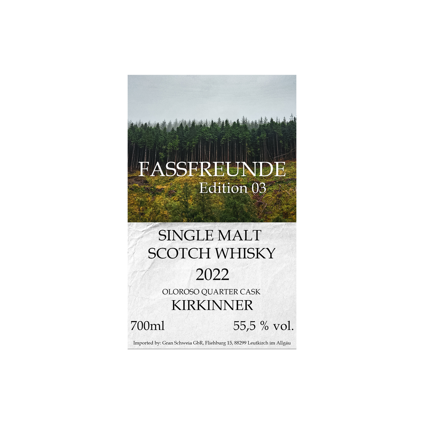 Vorbestellung Single Malt Scotch Whisky Fassfreunde Edition No. 03 2022/2026 Kirkinner Oloroso Cask
